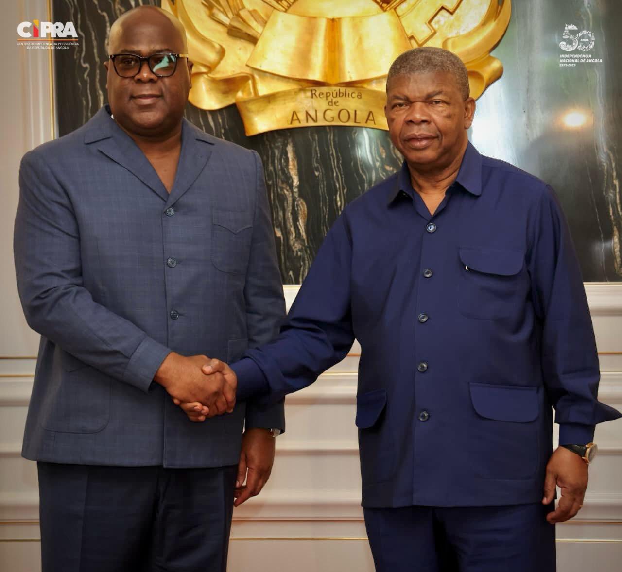 João Lourenço e Félix Tshisekedi abordam situação no Leste da RDC